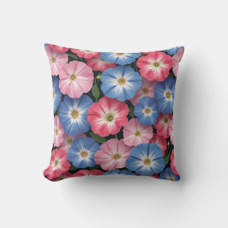 morning glories pillow cushion