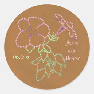 Morning Glories, Wedding Save the date stickers