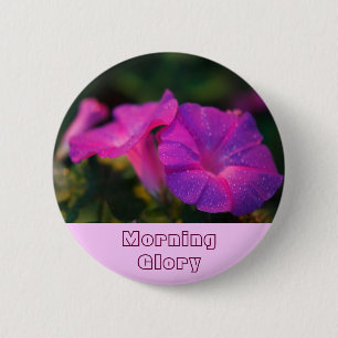 Morning Glory 2 Inch Round Button