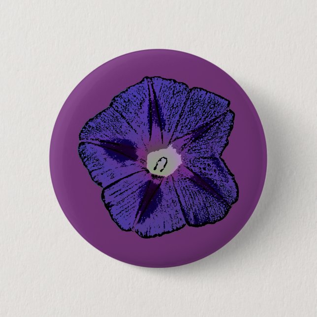 Morning Glory Abstract 2 Inch Round Button (Front)