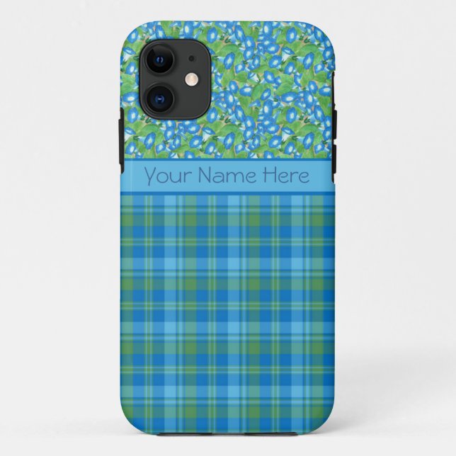 Morning Glory and Plaid iPhone 5/5s Xtreme Case (Back)