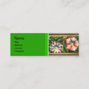 MORNING GLORY AND RED BERRIES MINI BUSINESS CARD