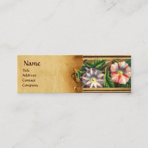 MORNING GLORY AND RED BERRIES MINI BUSINESS CARD