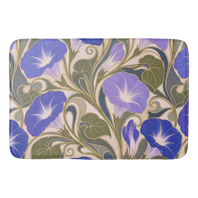 Morning Glory Art Nouveau Bath Mat (Front)