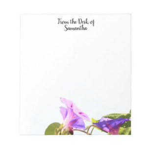 Morning Glory bloom stationary letterhead notepad