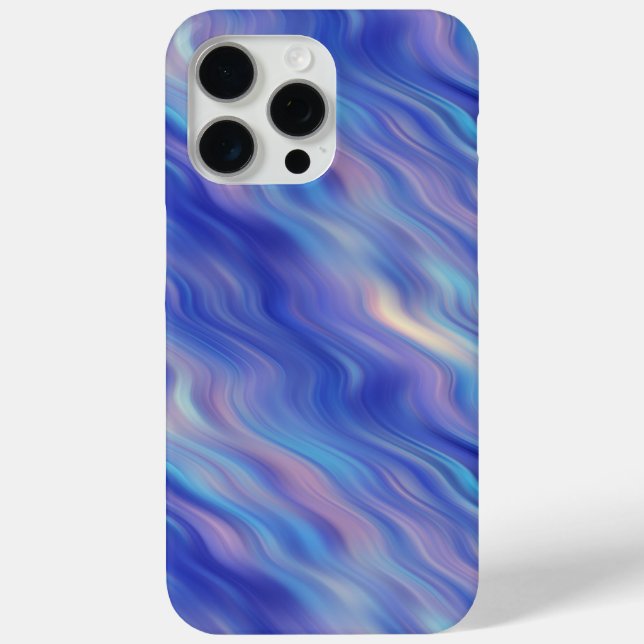 Morning Glory Blue Wavy Texture Case-Mate iPhone Case (Back)
