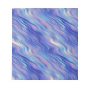 Morning Glory Blue Wavy Texture Notepad