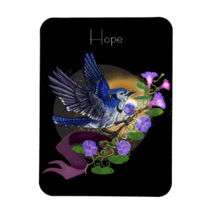 Morning Glory BlueJay Magnet