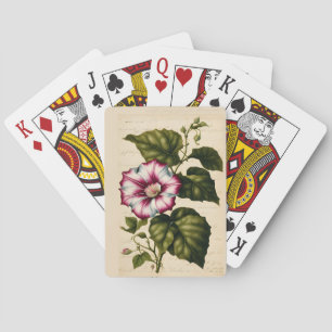 Morning Glory Botanical Illustration Playing Cards