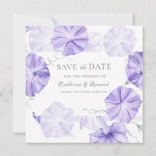 Morning Glory Calligraphy  Save The Date