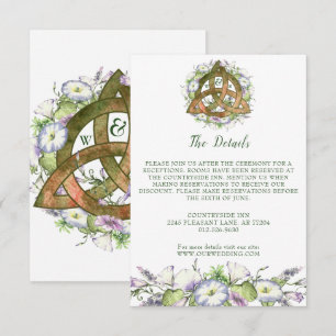 Morning Glory Celtic Orange Triquetra Details Enclosure Card