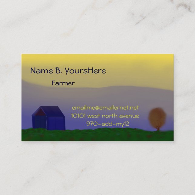 Morning Glory Colour Business Card (Front)