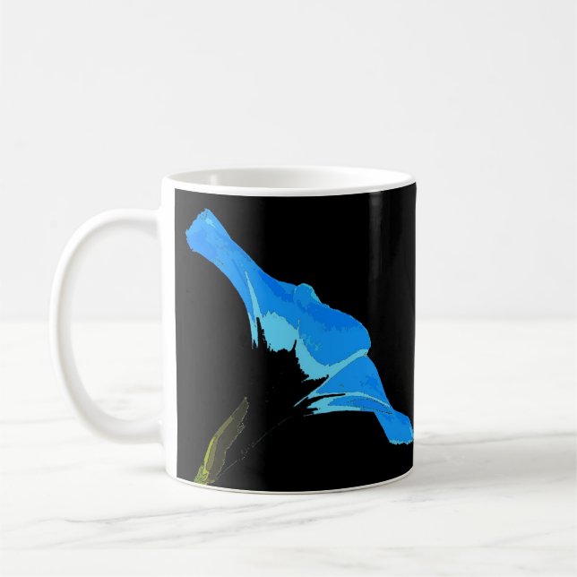 Morning Glory Flower Art Coffee Mug (Left)