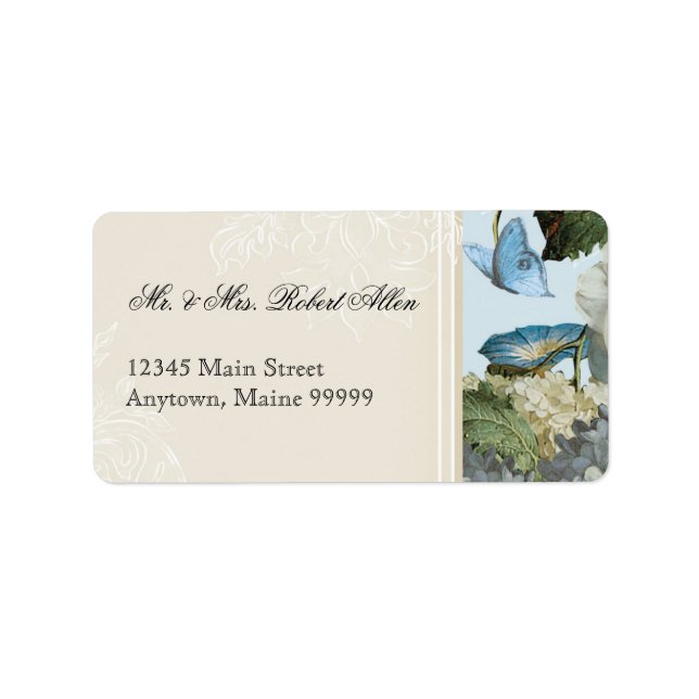 Morning Glory Hydrangea - Return Address Labels (Front)