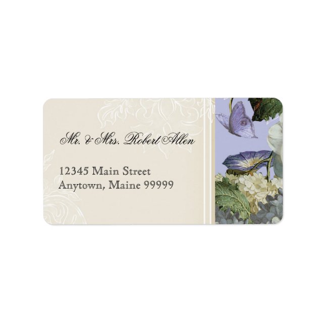 Morning Glory Hydrangea - Return Address Labels (Front)