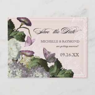 Morning Glory Hydrangea -  Save the Date Postcard