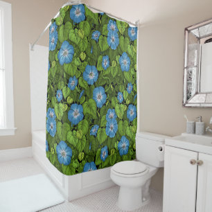 Morning glory in blue and green