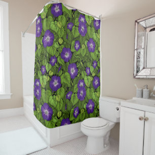 Morning glory in purple and green