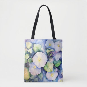 Morning Glory in Shades of Blue Tote Bag