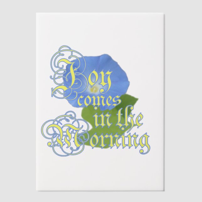 Morning Glory Joy Scripture Vellum Invitations (Front)