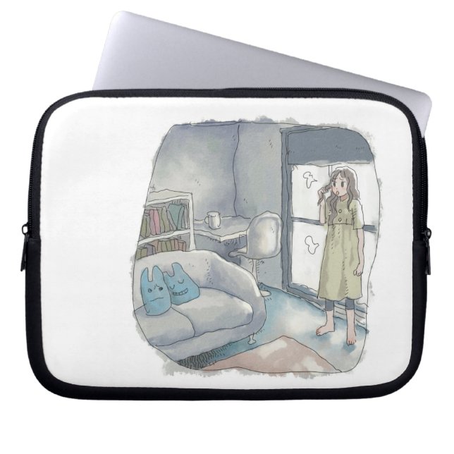 morning glory laptop sleeve (Front)