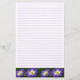 Morning Glory Lined Stationary Stationery