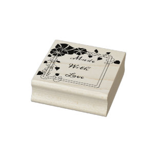 Morning Glory Made With Love Rubber Stamp