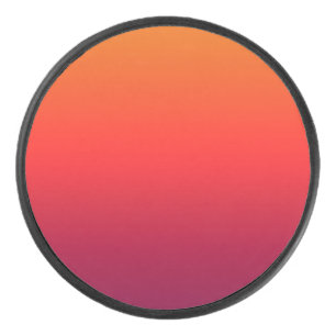 Morning Glory Ombre Gradient Hockey Puck