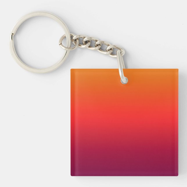 Morning Glory Ombre Gradient  Keychain (Front)