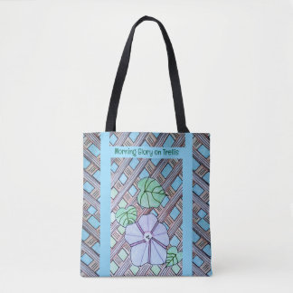 Morning Glory on Trellis Tote Bag