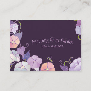 Morning Glory Purple Florists Business Cards