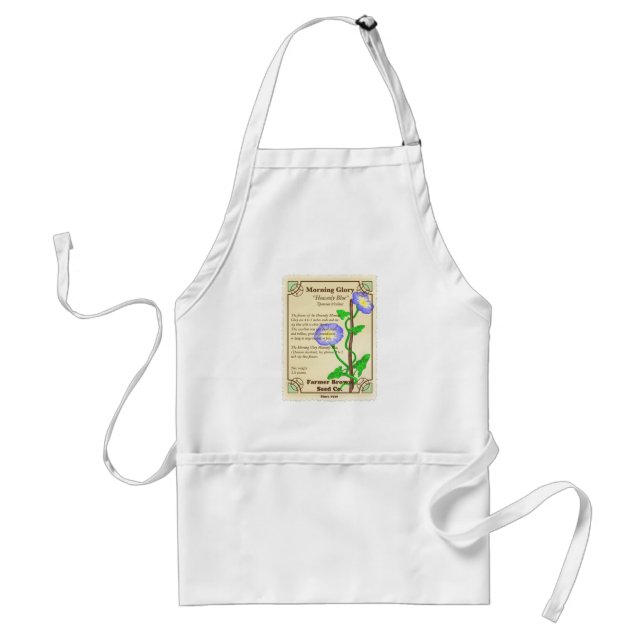 Morning Glory Seed Packet Standard Apron (Front)