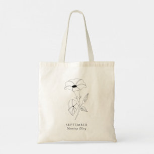 Morning Glory - September birth month flower Tote Bag