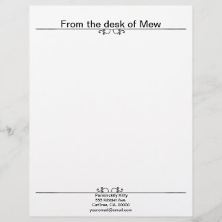 Morning Glory Shadow Fairy and Cosmic Cat Letterhead