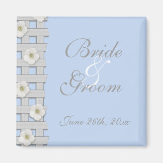 Morning Glory Trellis Save the Date Magnet
