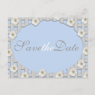 Morning Glory Trellis Save the Date Postcard