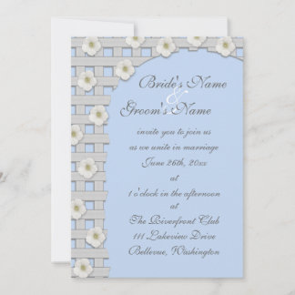 Morning Glory Trellis Wedding Invitation