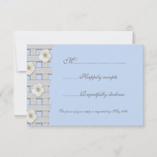 Morning Glory Trellis Wedding RSVP Card
