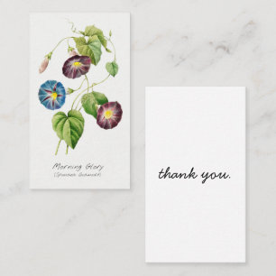 Morning Glory Vintage Botanical Carte de remerciem