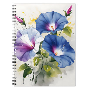 Morning Glory - Watercolor flowers Notebook