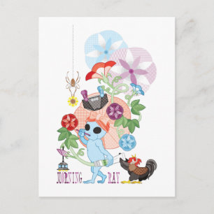 MORNING GREY ALIEN POSTCARD