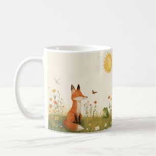 Morning Harmony – Cozy Fox and Frog Coffee Mug