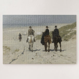 Morning Horse Ride on the Beach (by Anton Mauve) Jigsaw Puzzle
