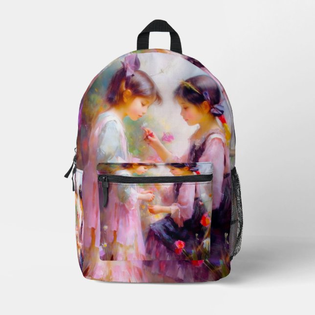 Morning in a Garden  Printed Backpack (Front)
