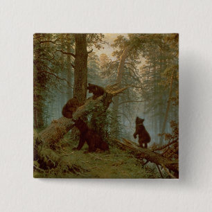 Morning in a Pine Forest, 1889 2 Inch Square Button
