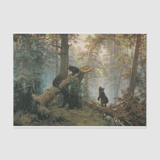 Morning in a Pine Forest (Bears in the Woods) Tissue Paper (Front)
