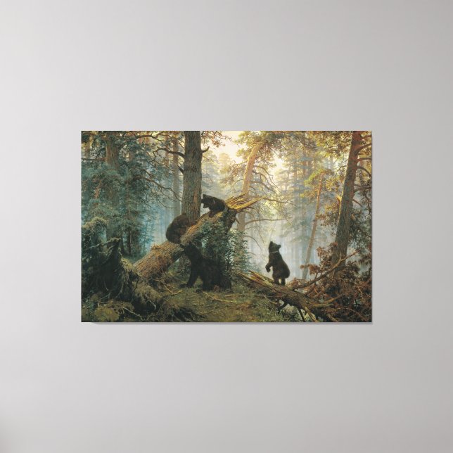 Morning In a Pine Forest Canvas Print (Front)