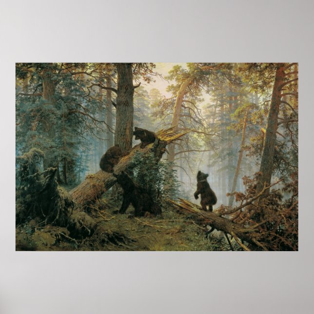 Morning in a Pine Forest Poster (Front)