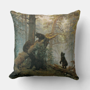 Morning In a Pine Forest  Throw Pillow