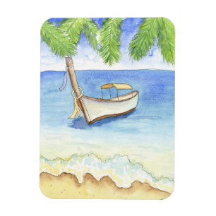 Morning in Bali Watercolor Magnet